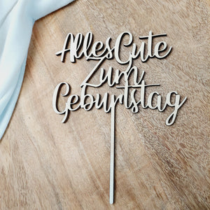 Cake-Topper "Alles Gute zum Geburtstag"