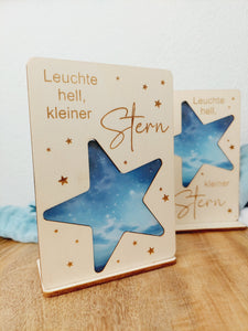 Aufsteller "Leuchte hell, kleiner Stern"