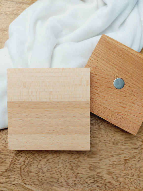 Holzmagnet quadratisch - 