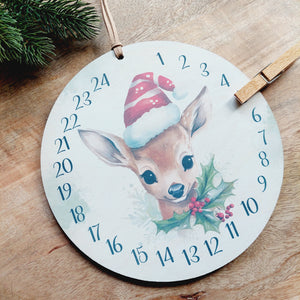 Adventskalender/-Countdown rund (mit Wunschbild)