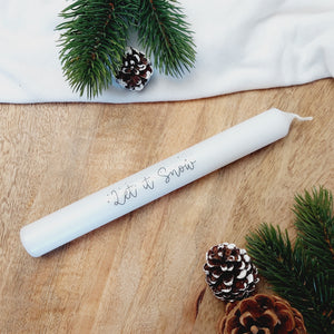 Stabkerze "Let it Snow" - Weihnachten 2024
