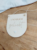 kleines Holzschild "UNENDLICH geliebt"