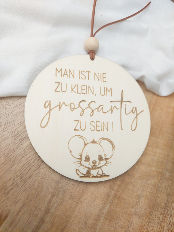 kleines Holzschild rund 