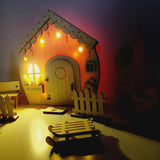 Wichtel-Tür / -Haus beleuchtet (Set)