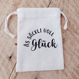 Baumwollsäckchen "äs Säckli voll Glück"