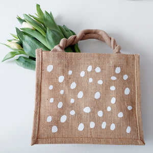 Jute Gift Bag "Punkte"