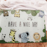 Glas-Schneidebrett "Have A Nice Day - Cute Wild Animals" - 200 x 285 mm