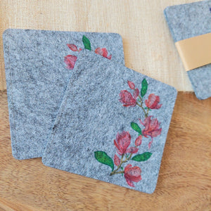 Filz-Untersetzer "Magnolien" - 2er-Set